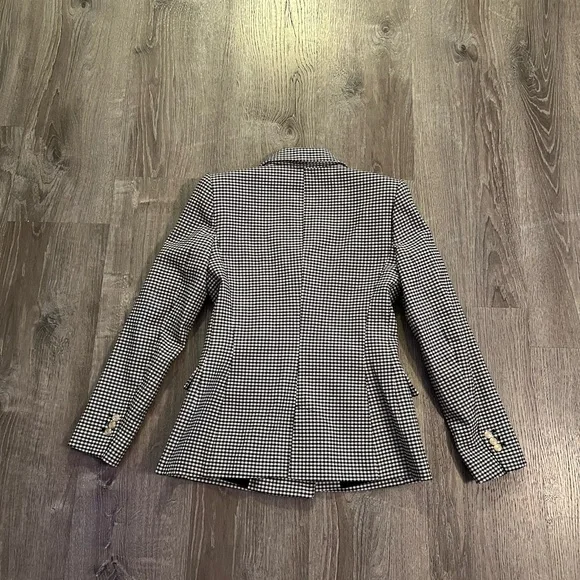 Zara DOUBLE BREASTED HOUNDSTOOTH BLAZER - Picture 4 of 10